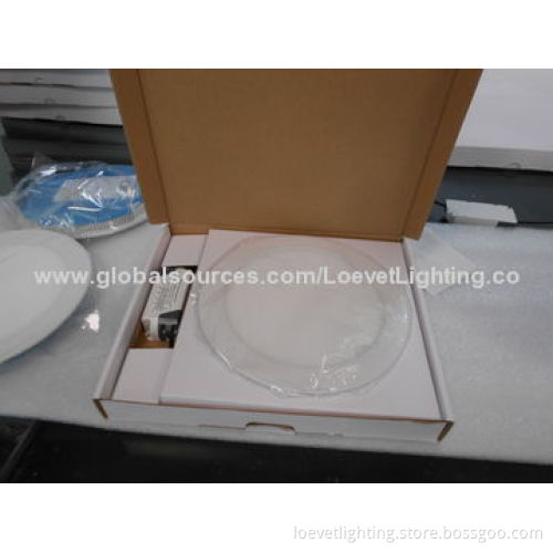 LED Round Panel Light, 80lm/W High-luminous Efficiency with White Frame